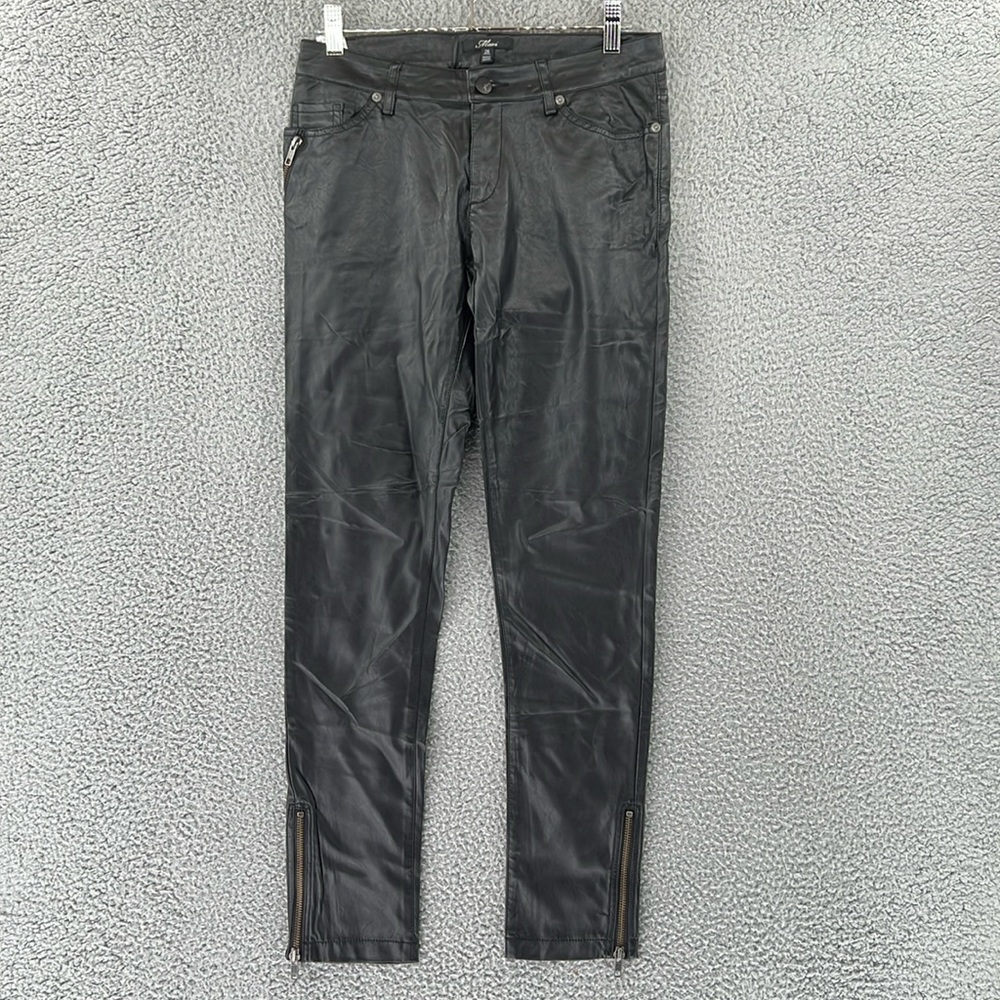 MAVI Women’s Faux‎ Leather Skinny Pants Size 28 Zip Leg Hem
